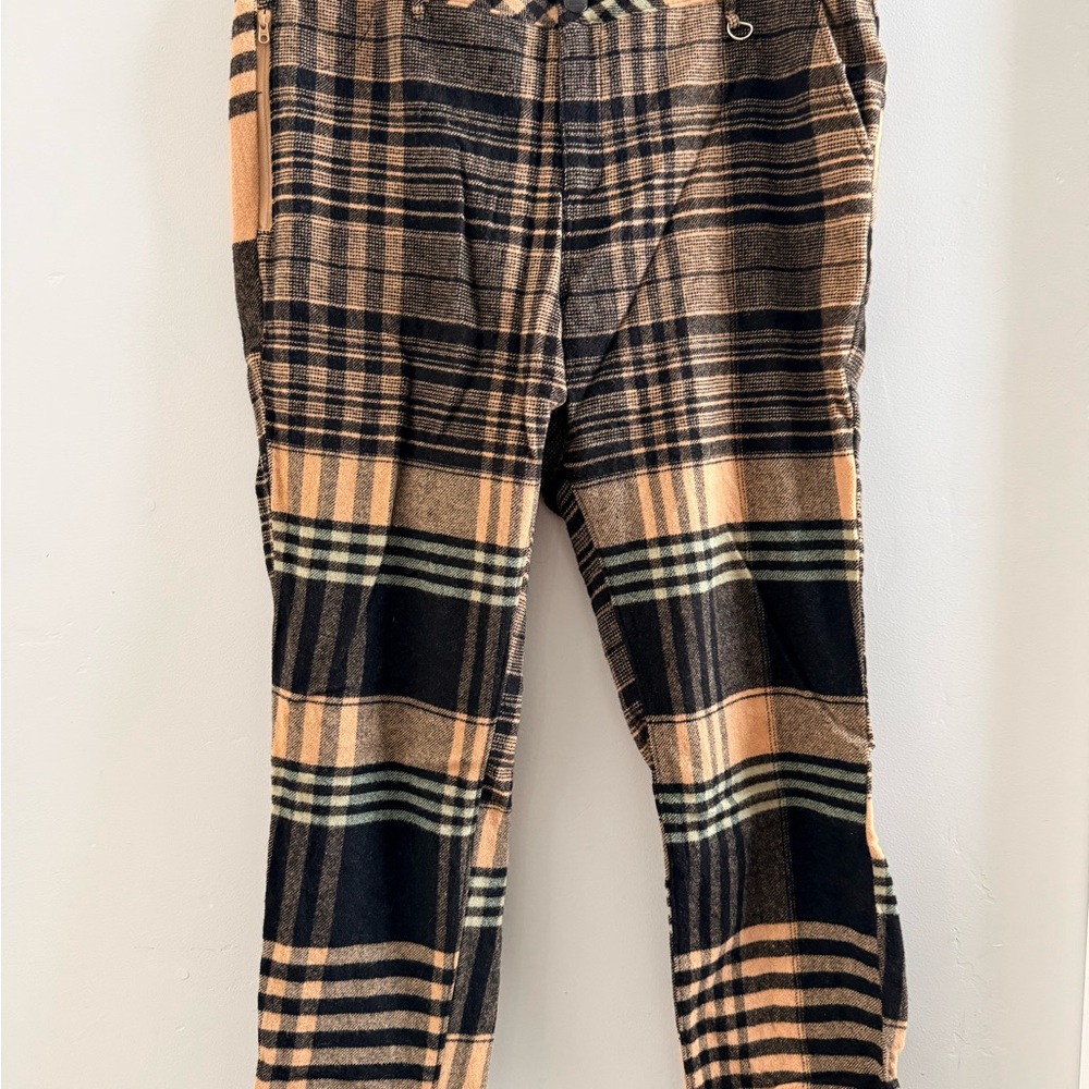 Woolrich Checkered Trousers - Black, Tan, and Green